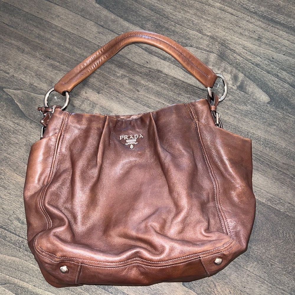 Prada EUC Milano Handbag Purse Prada Brown Italy Gorgeous
